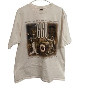 Fruit of the Loom Vintage 2004 Barry Bonds Willie Mays San Francisco Giants XL